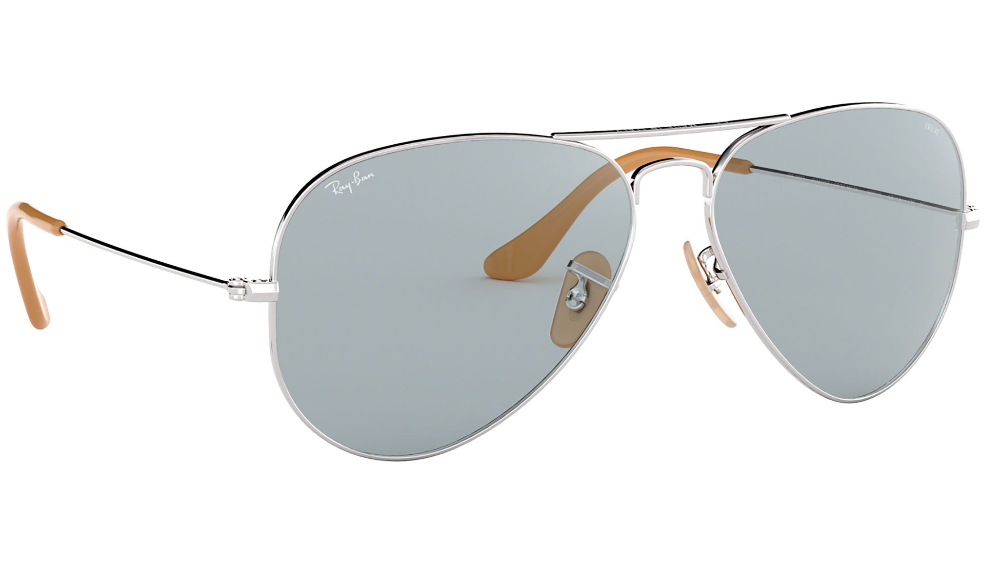 Aviator Washed Evolve RB3025 silver and blue