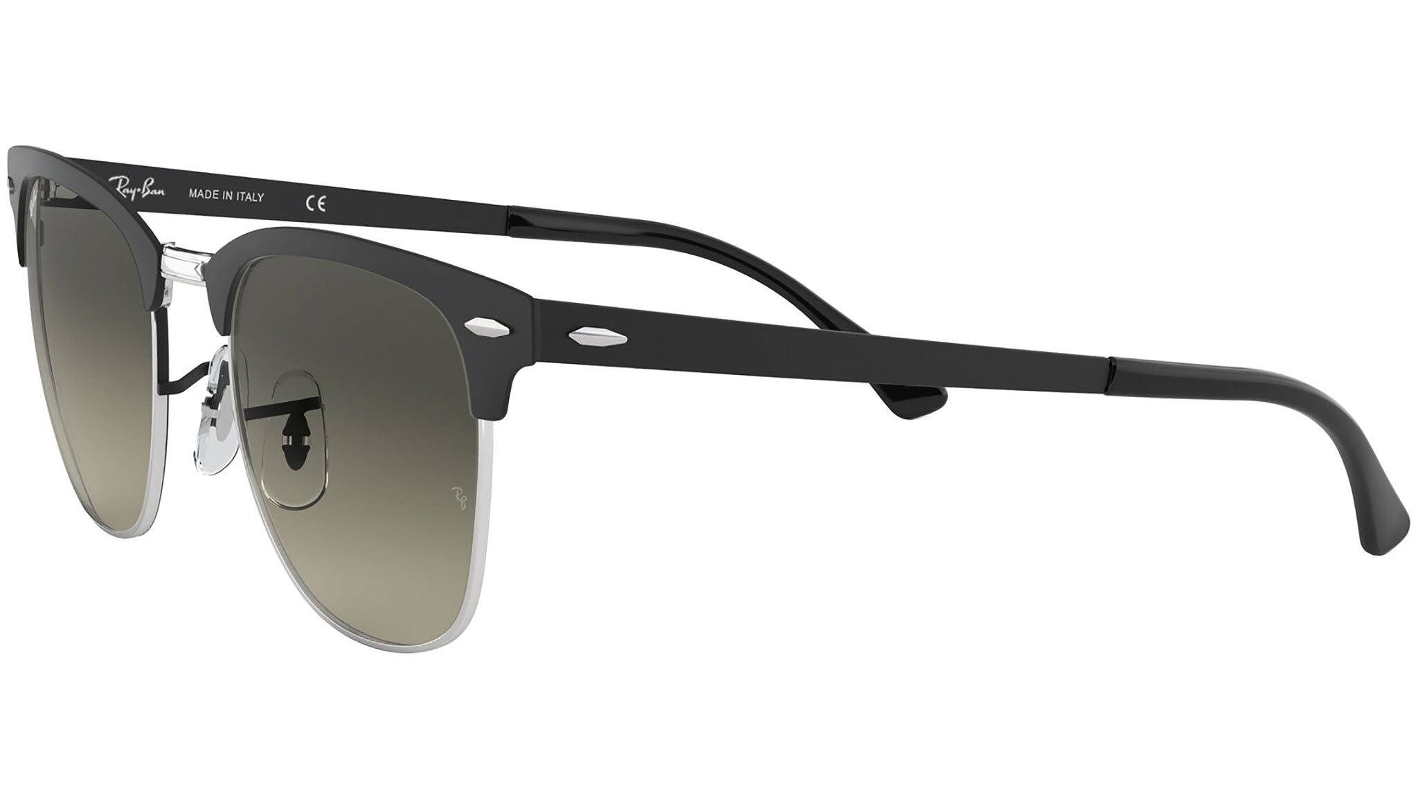 Clubmaster Metal RB3716 911871 matte black on silver